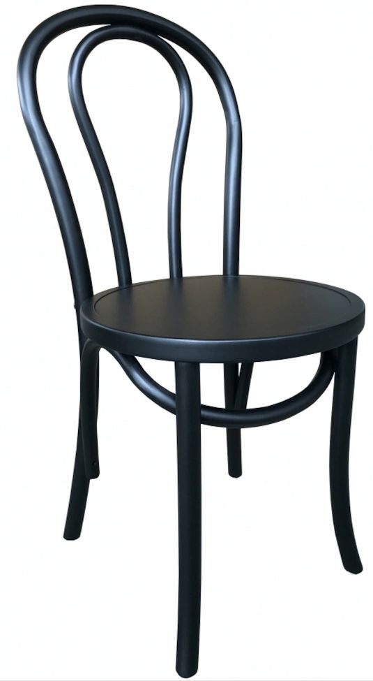 Stol - Bistro (trä/svart) - 2 st (Storlek: Standard)