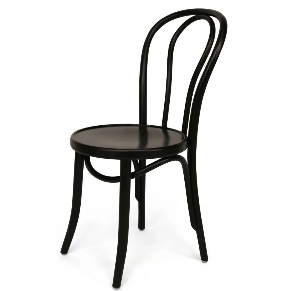 Stol - Bistro (trä/svart) - 2 st