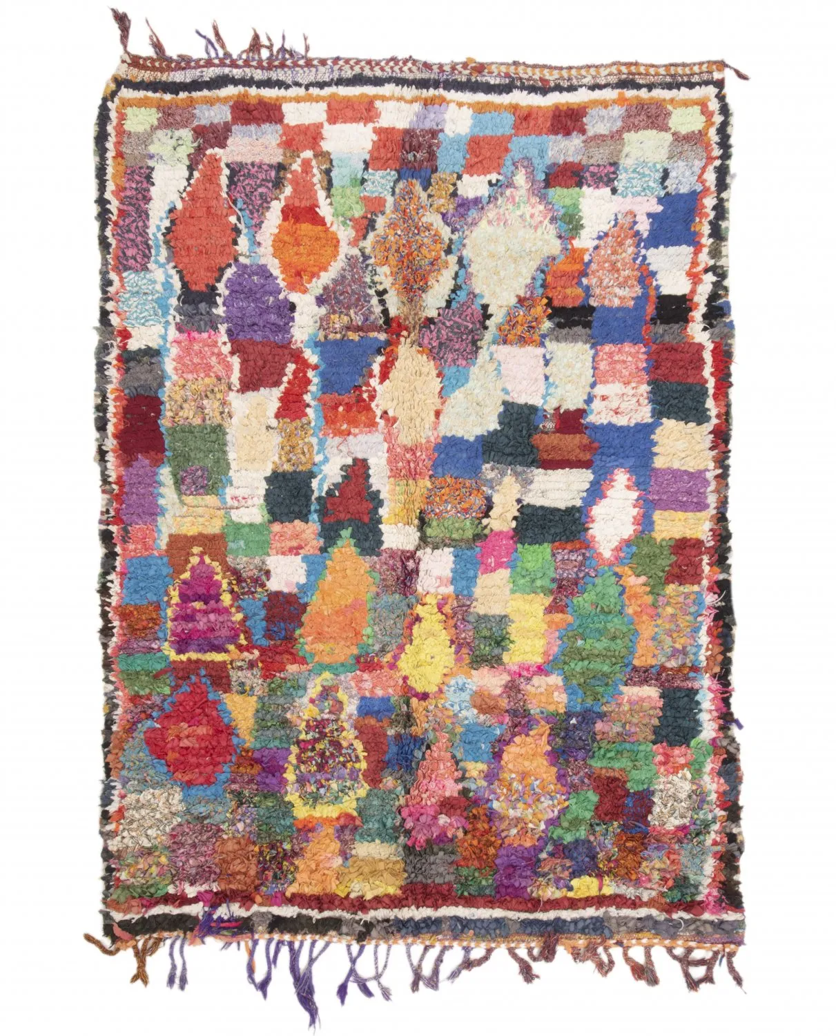 Marockansk Boucherouite-matta 210 x 150 cm