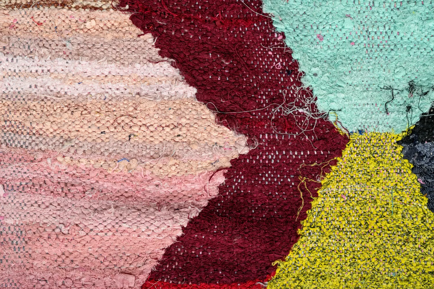 Marockansk Boucherouite-matta 140 x 260 cm