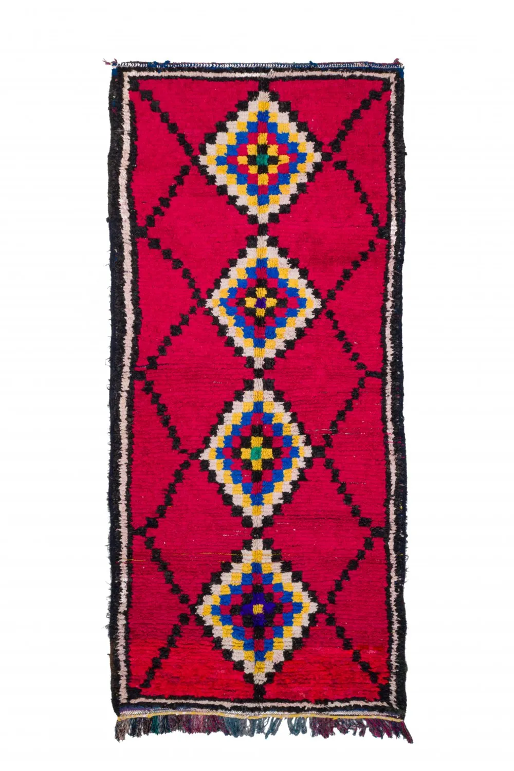 Marockansk Boucherouite-matta 310 x 145 cm