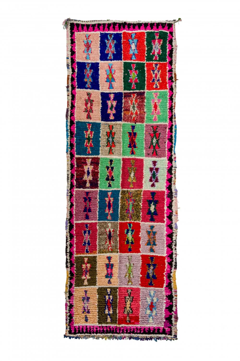 Marockansk Boucherouite-matta 360 x 130 cm