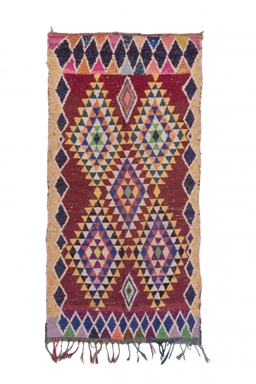 Marockansk Boucherouite-matta 240 x 120 cm