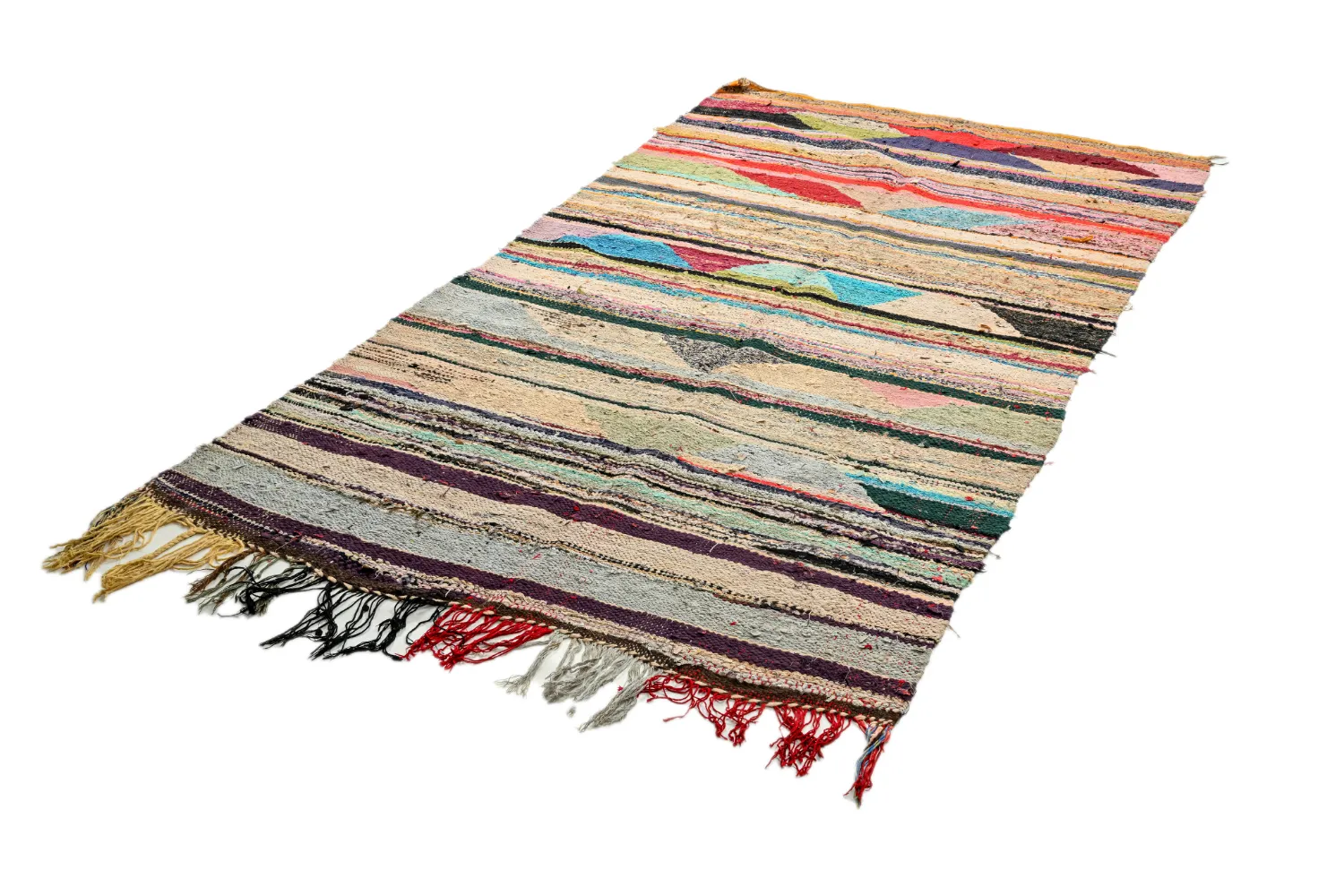 Marockansk Boucherouite-matta 120 x 245 cm