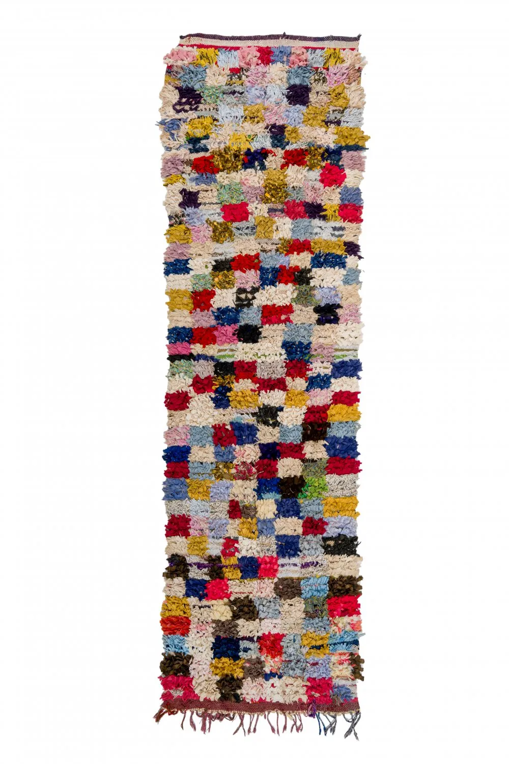 Marockansk Boucherouite-matta 380 x 105 cm