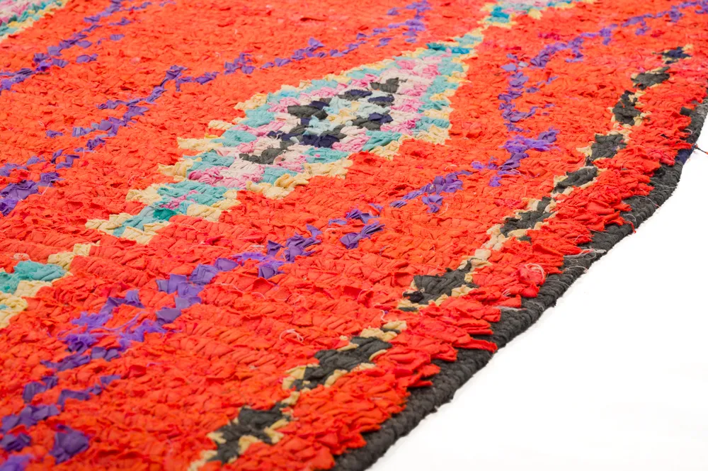Marockansk Boucherouite-matta 440 x 135 cm