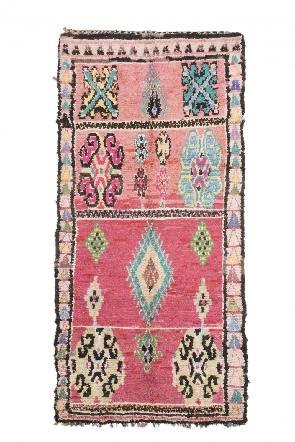 Marockansk Boucherouite-matta 240 x 105 cm