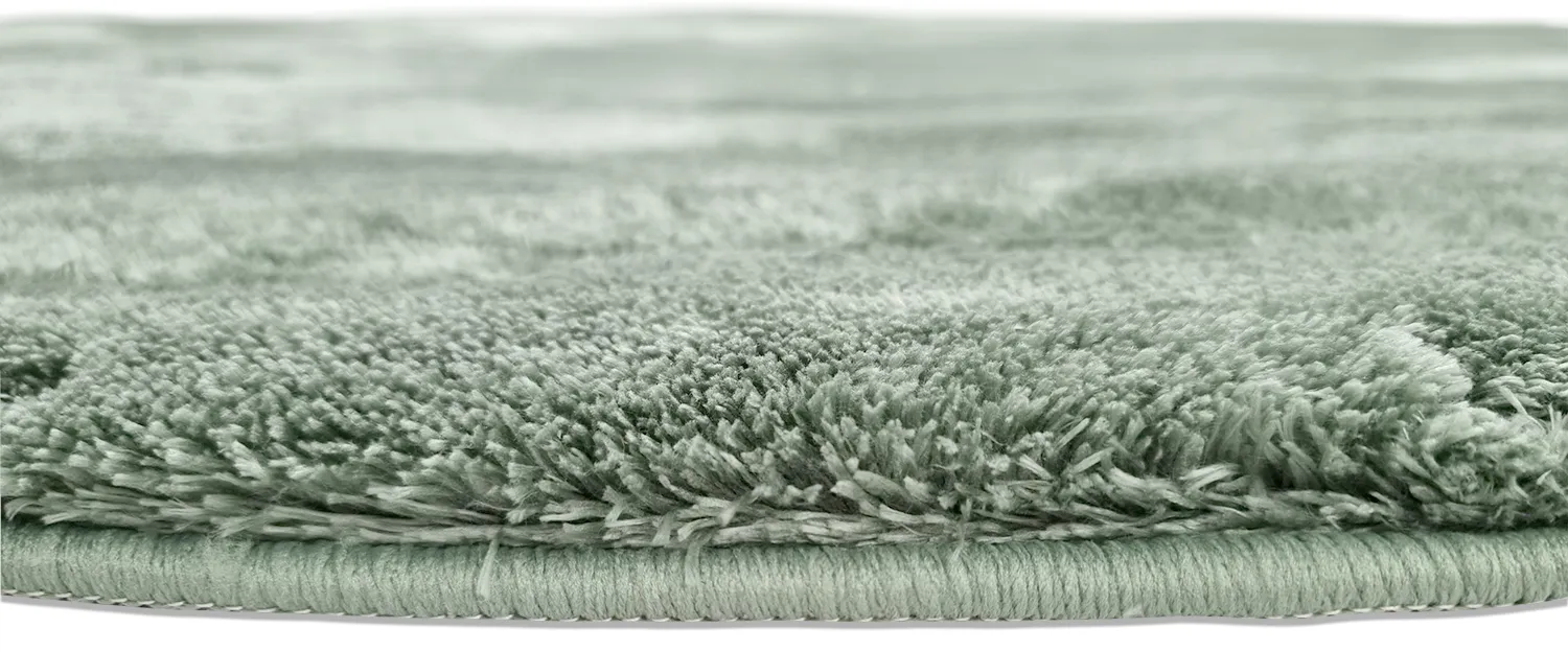 Runda mattor - Aranga Super Soft Fur (grön)