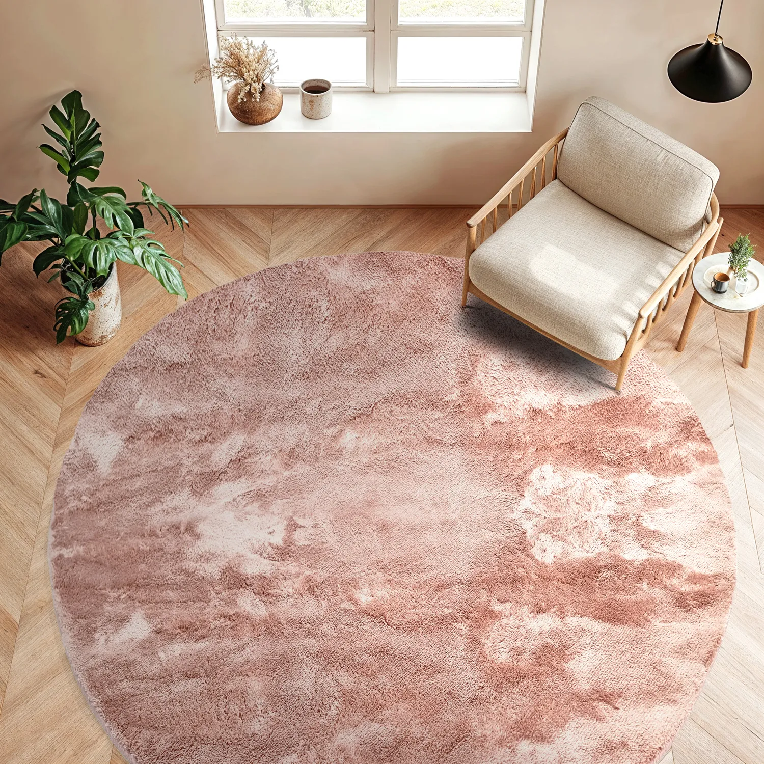 Runda mattor - Aranga Super Soft Fur (rosa)