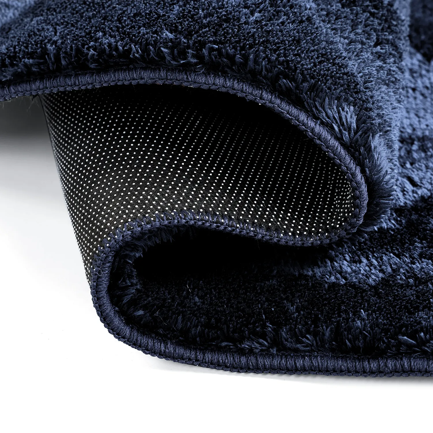 Asymmetrisk Vågig Ryamatta - Aranga Super Soft Fur (mörkblå)