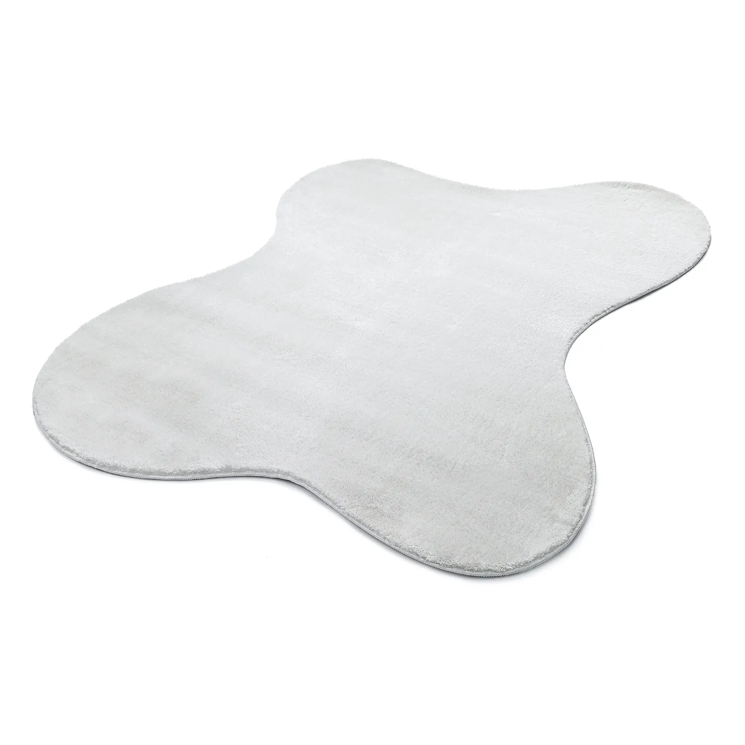Asymmetrisk Vågig Ryamatta - Aranga Super Soft Fur (vit)
