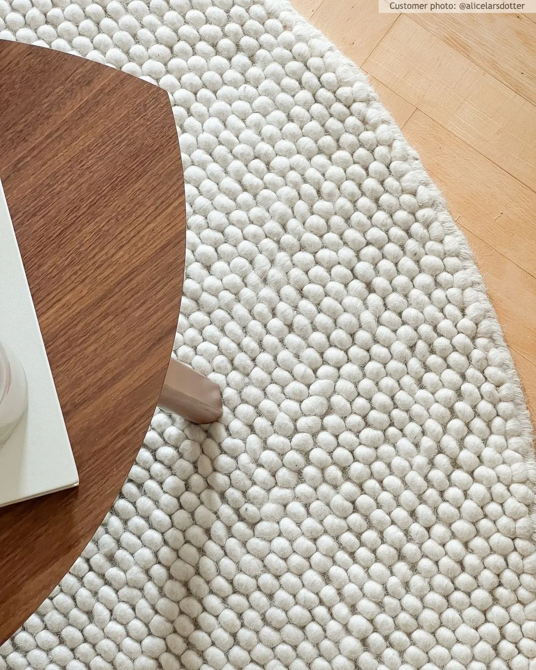 Rund matta - Avafors Wool Bubble (beige)