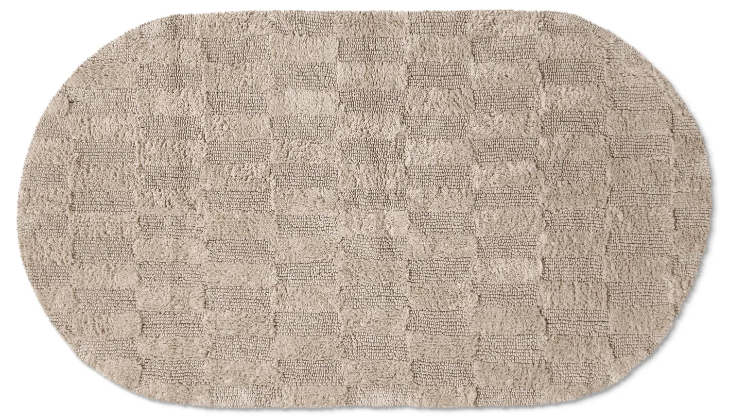 Oval badrumsmatta - Bevin (beige)
