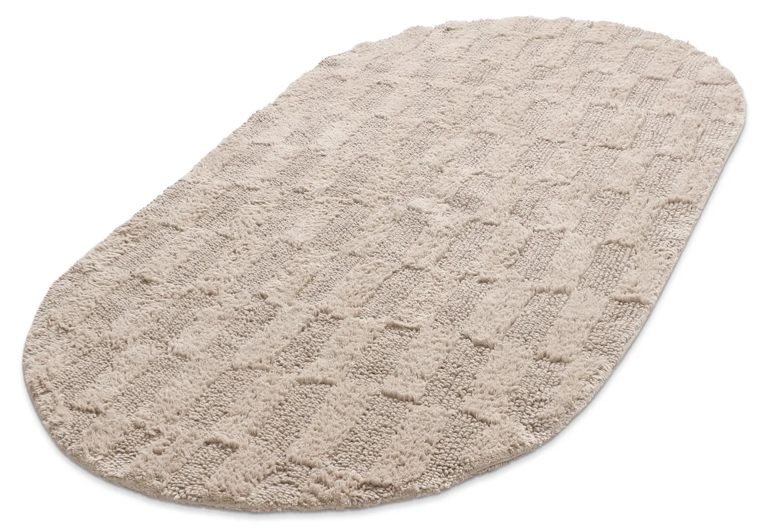 Oval badrumsmatta - Bevin (beige)