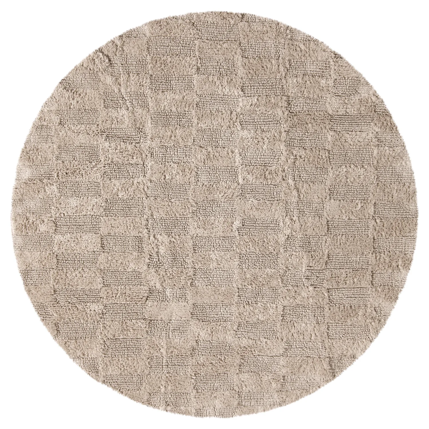 Rund badrumsmatta - Bevin (beige)