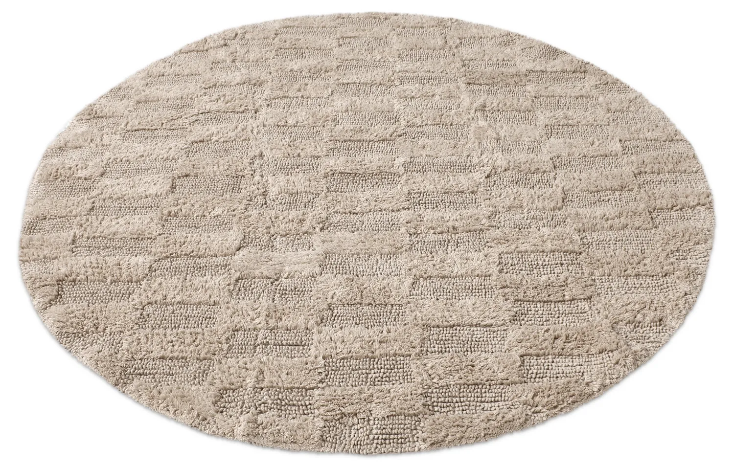 Rund badrumsmatta - Bevin (beige)