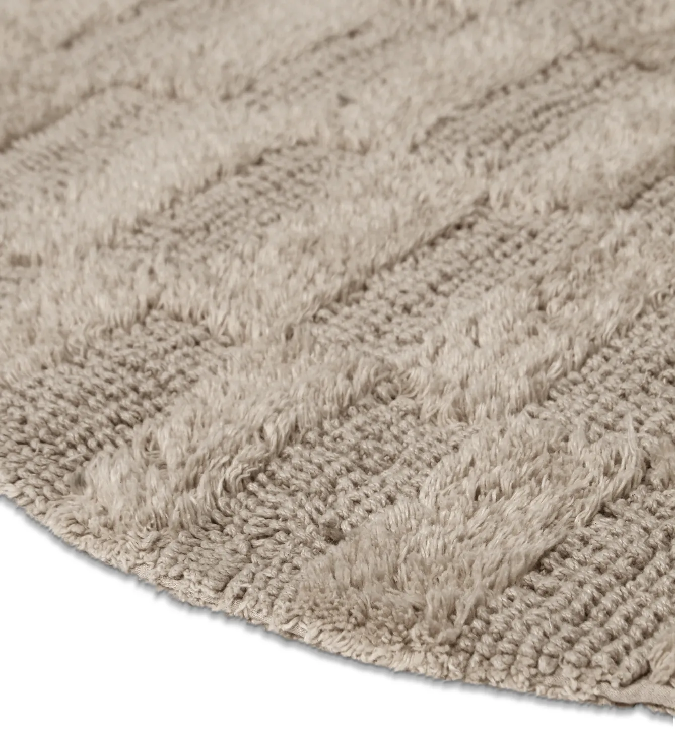 Rund badrumsmatta - Bevin (beige)