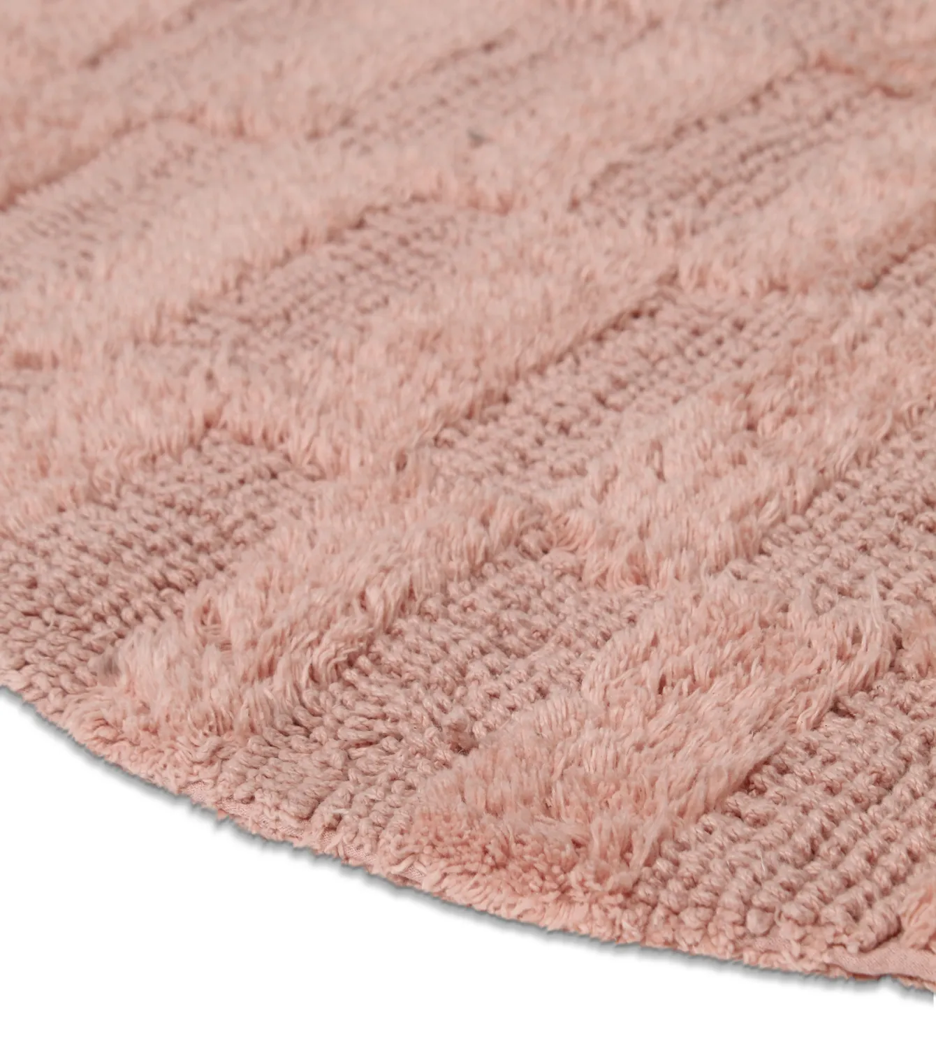 Rund badrumsmatta - Bevin (rosa)