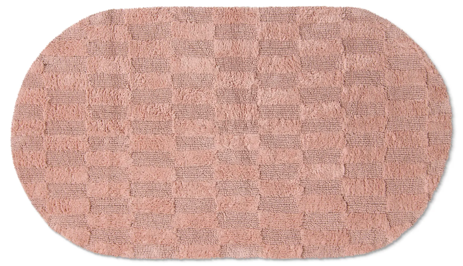 Oval badrumsmatta - Bevin (rosa)