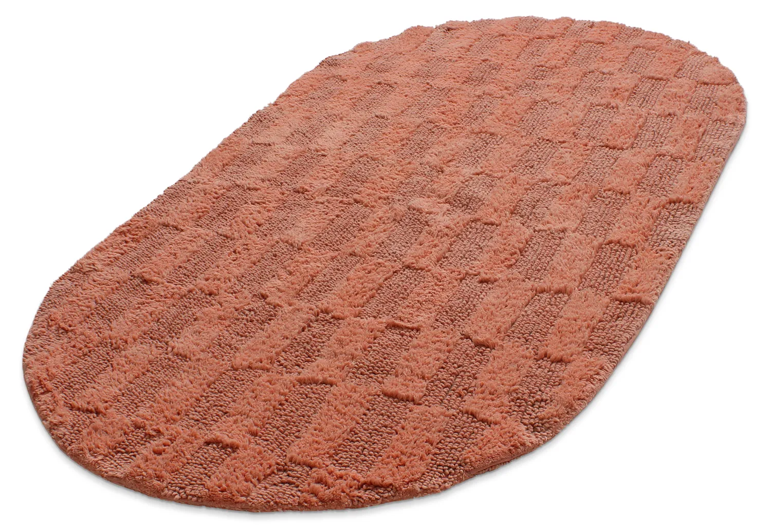 Oval badrumsmatta - Bevin (terrakotta)