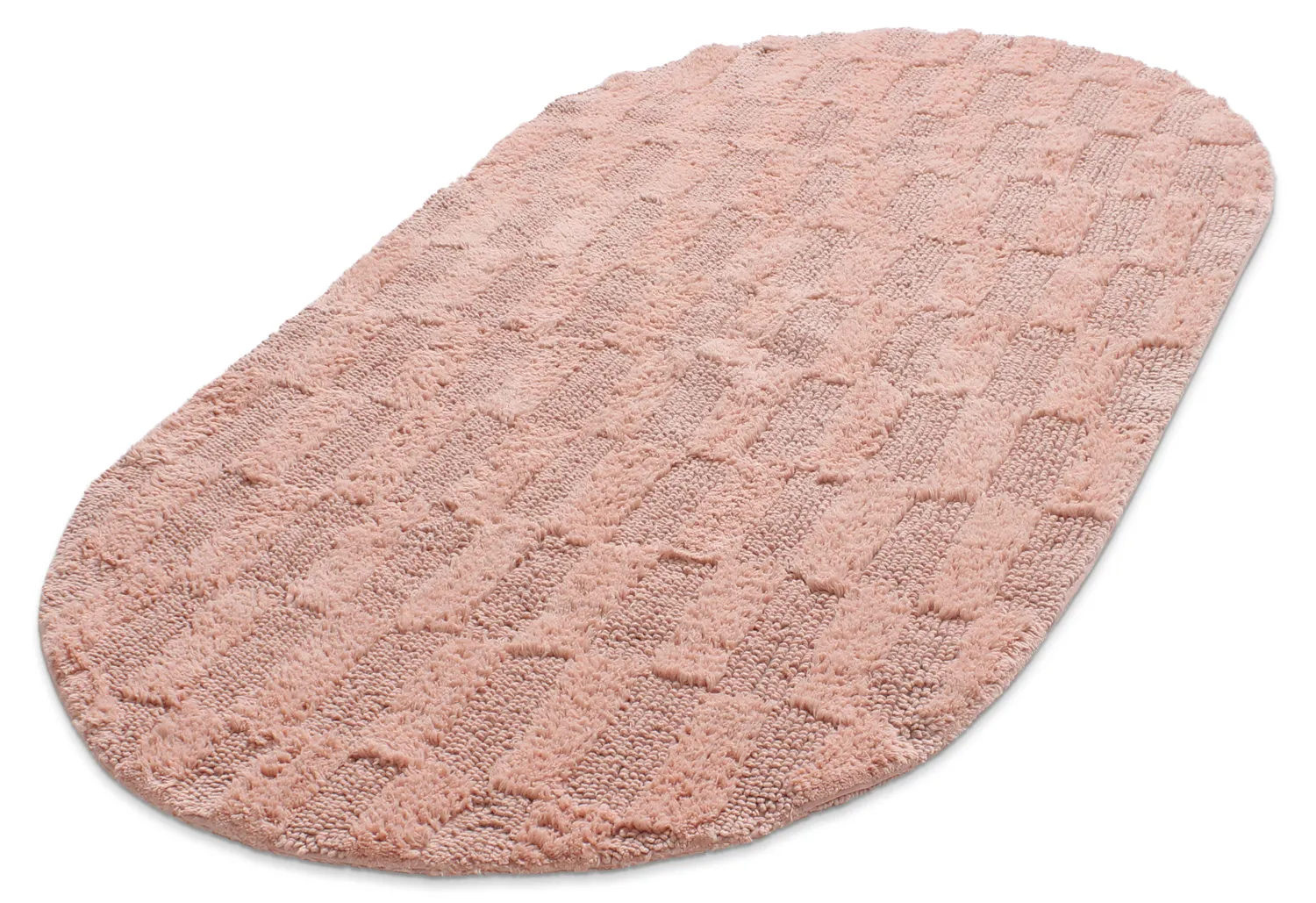 Oval badrumsmatta - Bevin (rosa)