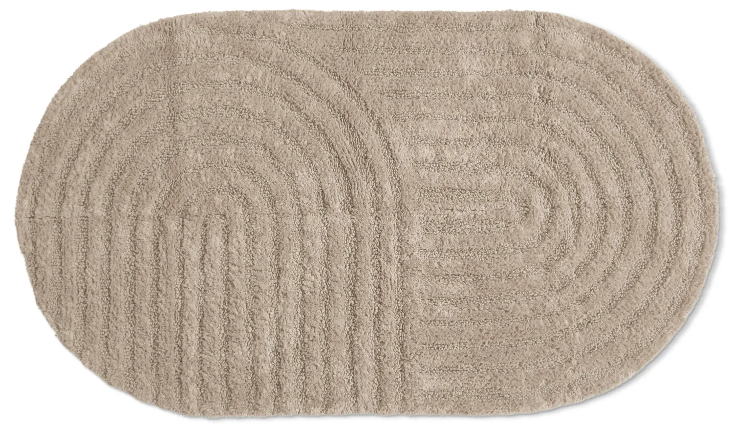 Oval badrumsmatta - Embla (beige)
