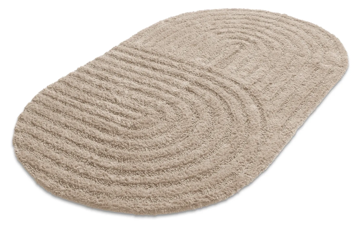 Oval badrumsmatta - Embla (beige)