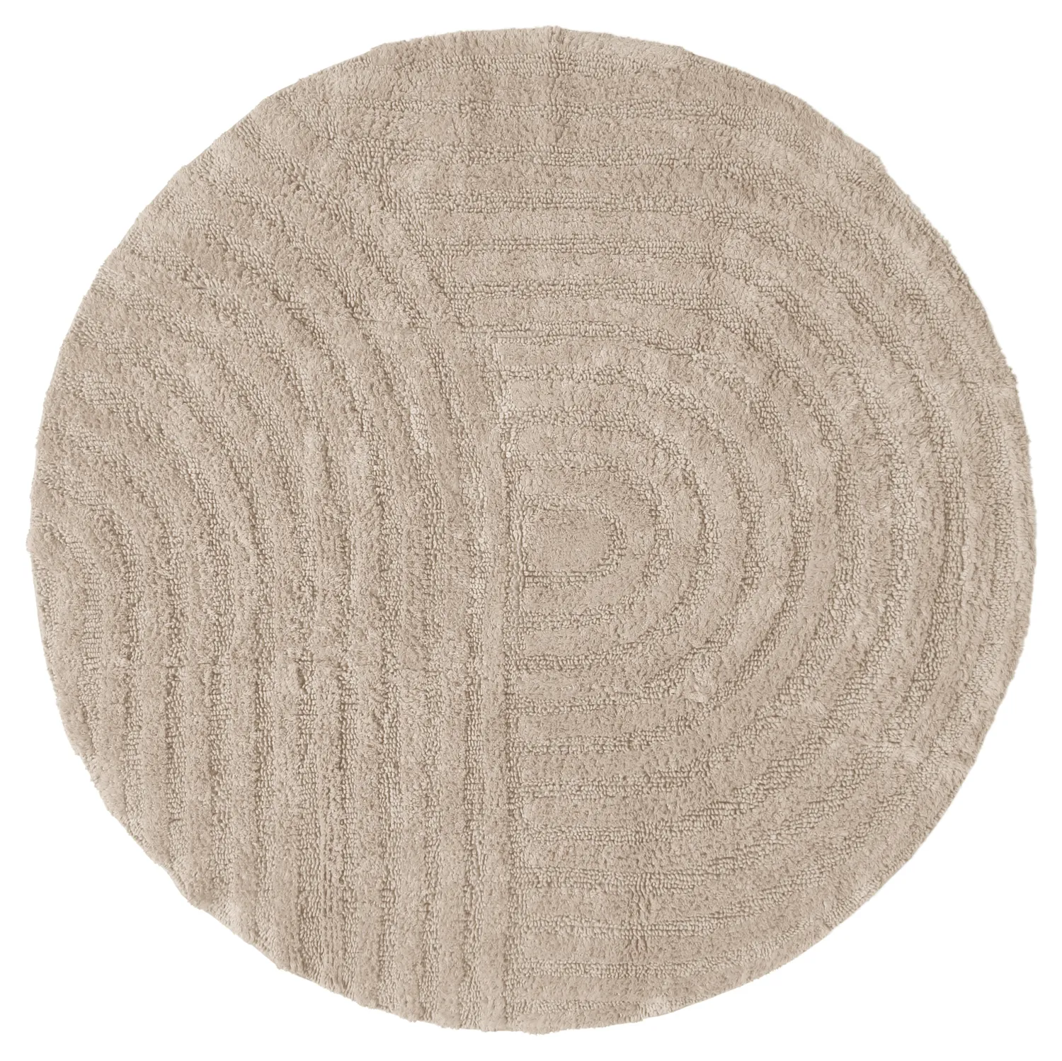 Rund badrumsmatta - Embla (beige)
