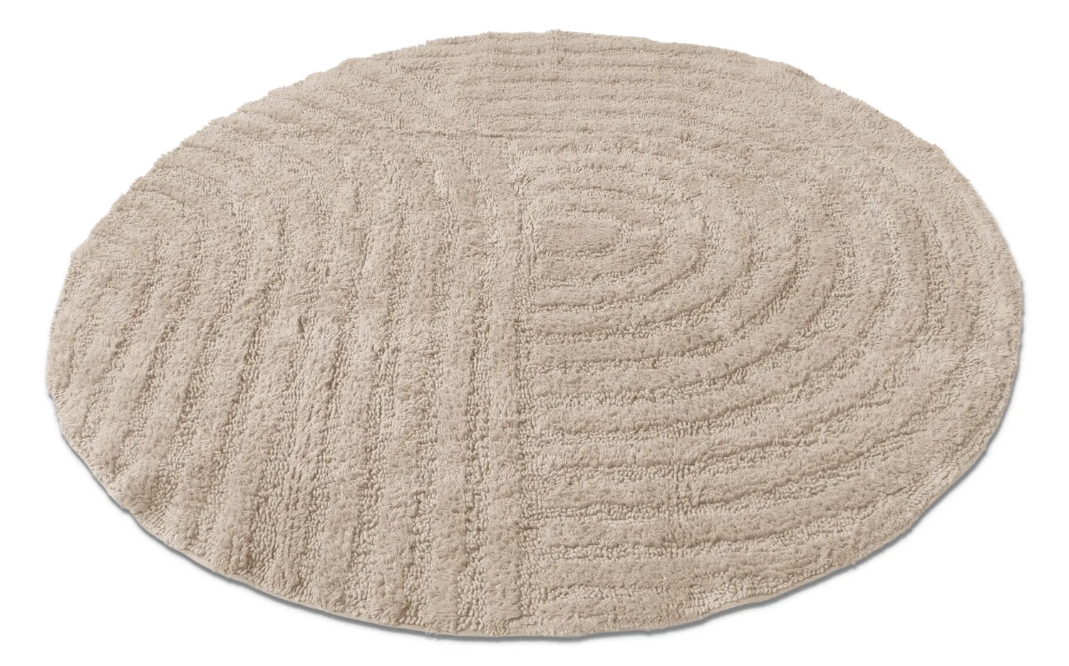 Rund badrumsmatta - Embla (beige)