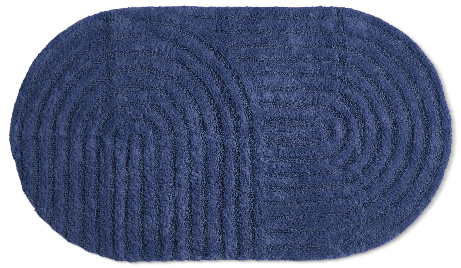 Oval badrumsmatta - Embla (blå)