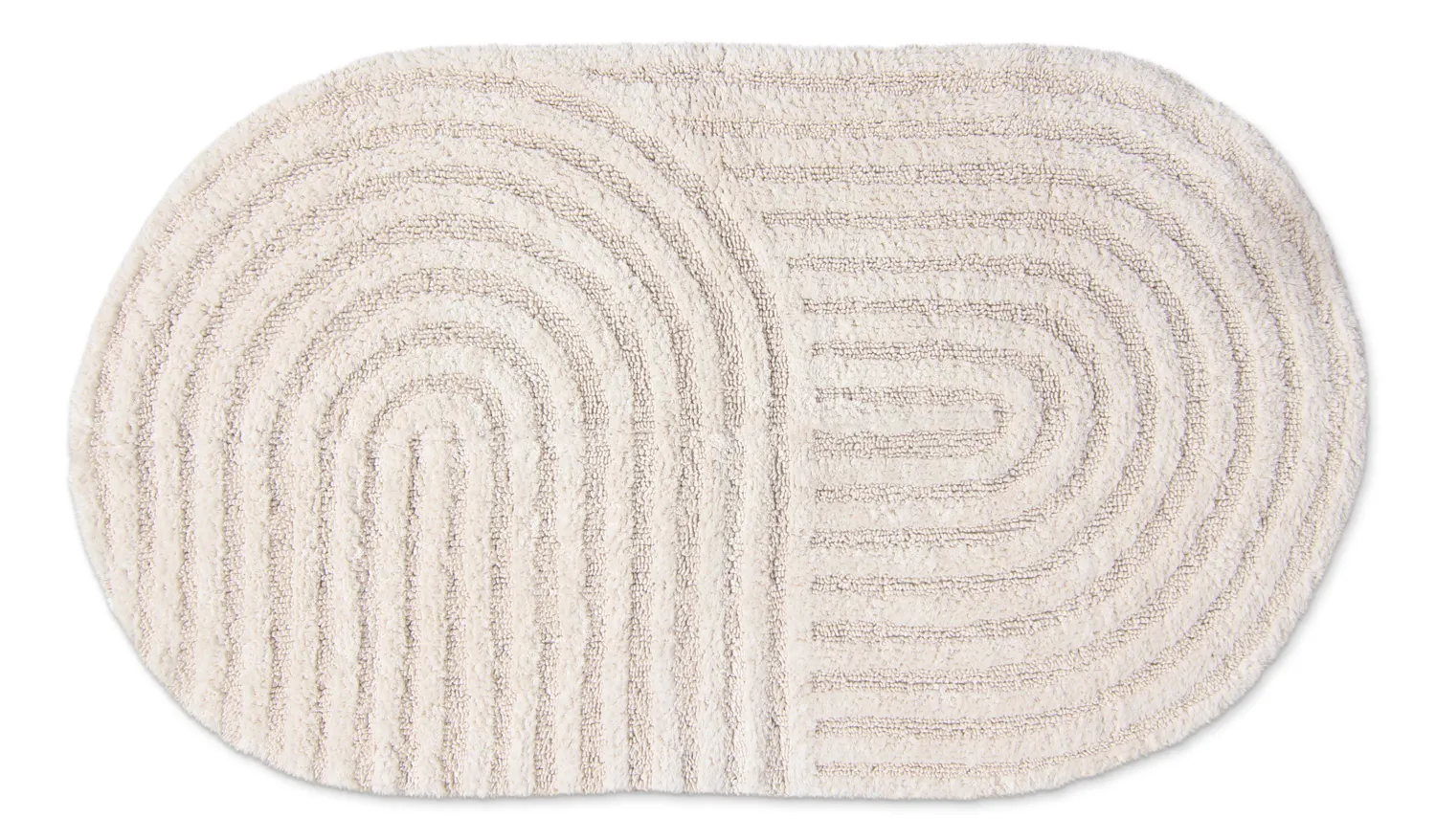 Oval badrumsmatta - Embla (offwhite)