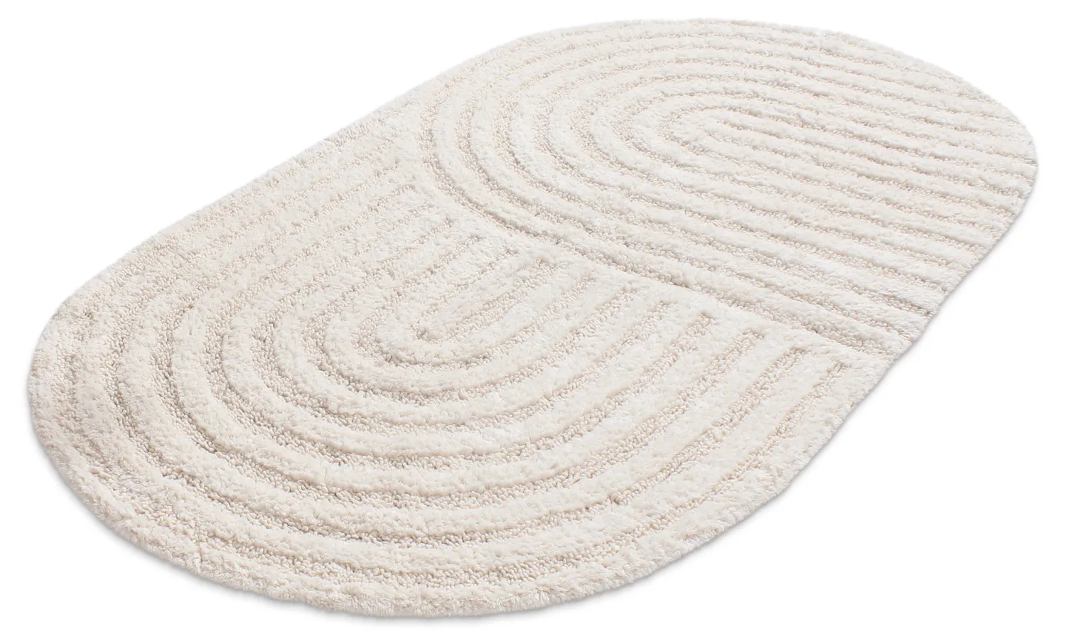 Oval badrumsmatta - Embla (offwhite)