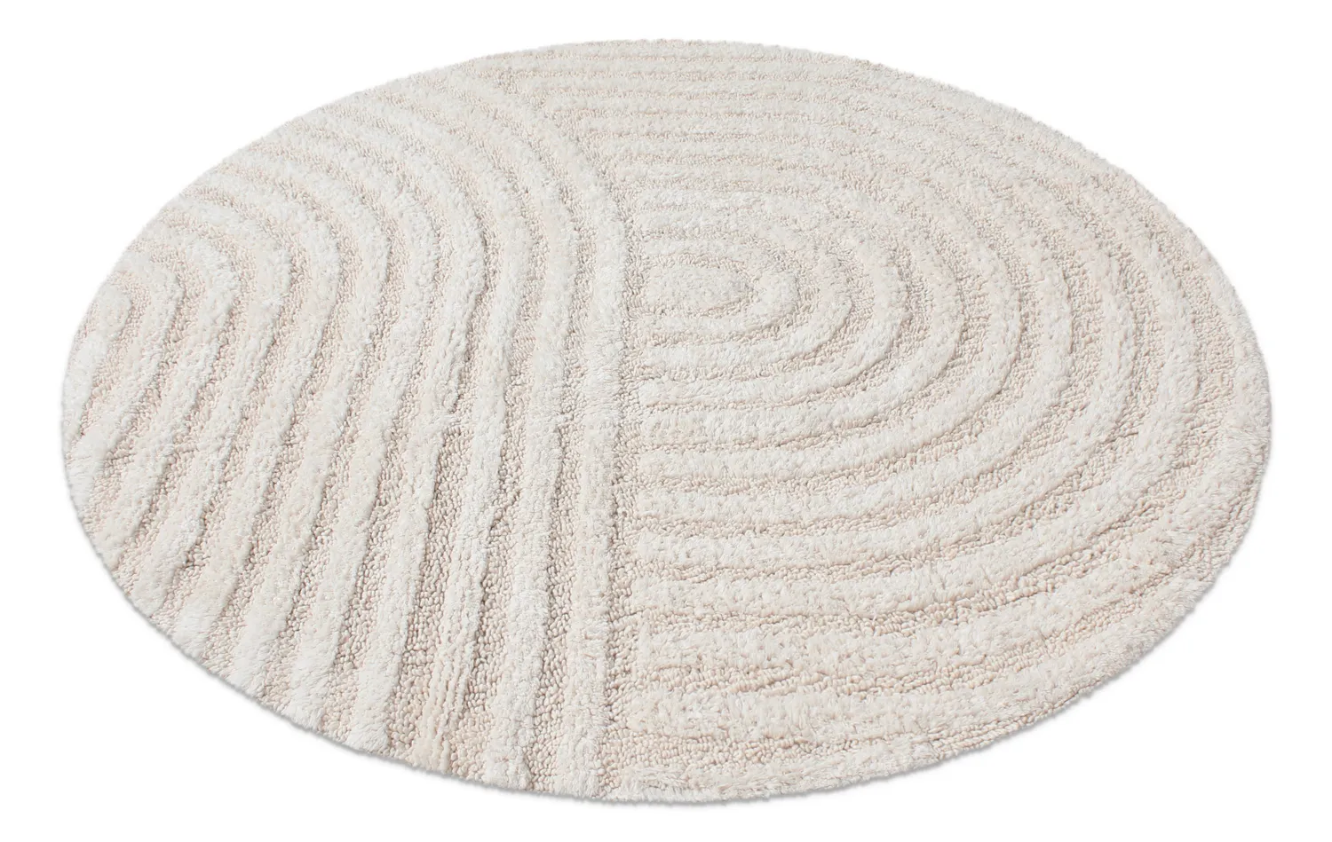 Rund badrumsmatta - Embla (offwhite)