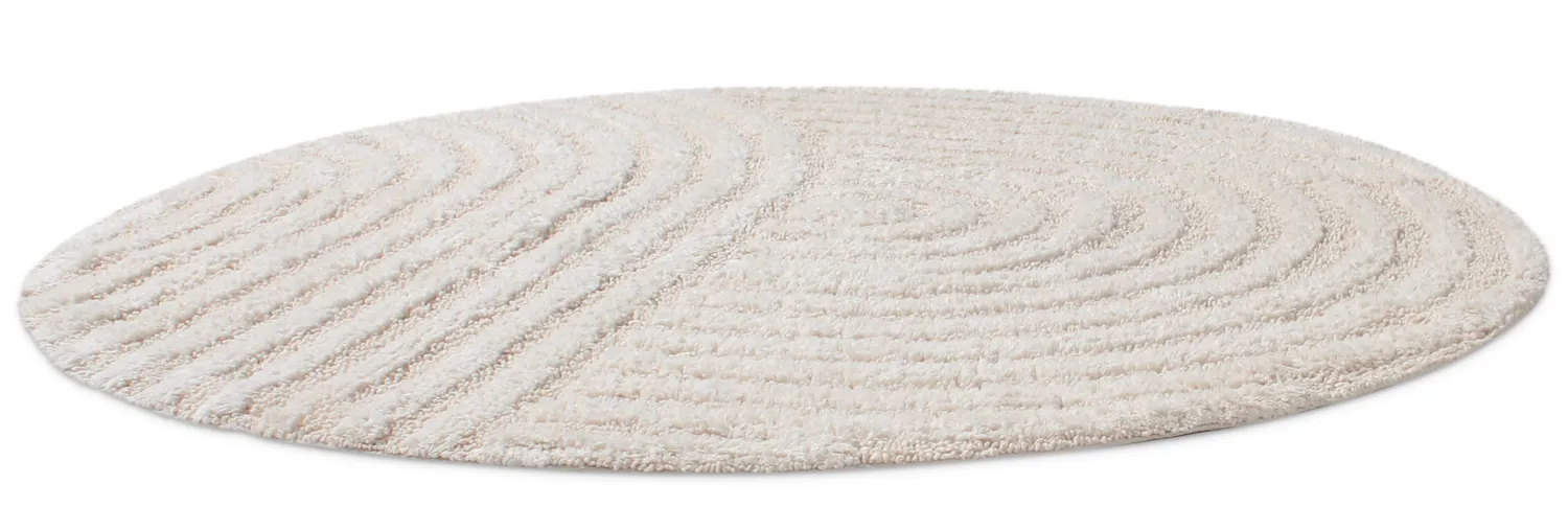 Rund badrumsmatta - Embla (offwhite)