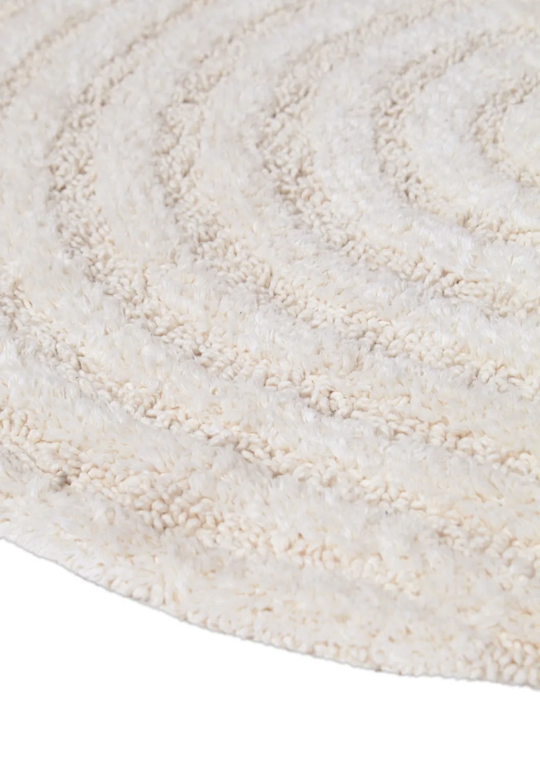 Rund badrumsmatta - Embla (offwhite)