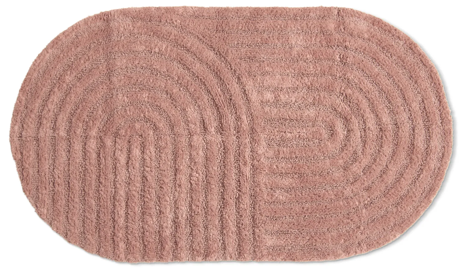 Oval badrumsmatta - Embla (rosa)