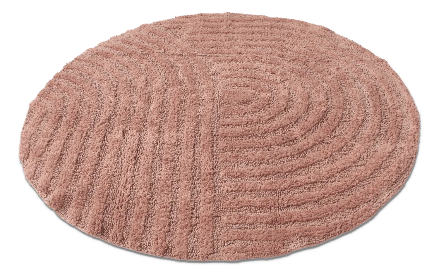 Rund badrumsmatta - Embla (rosa)
