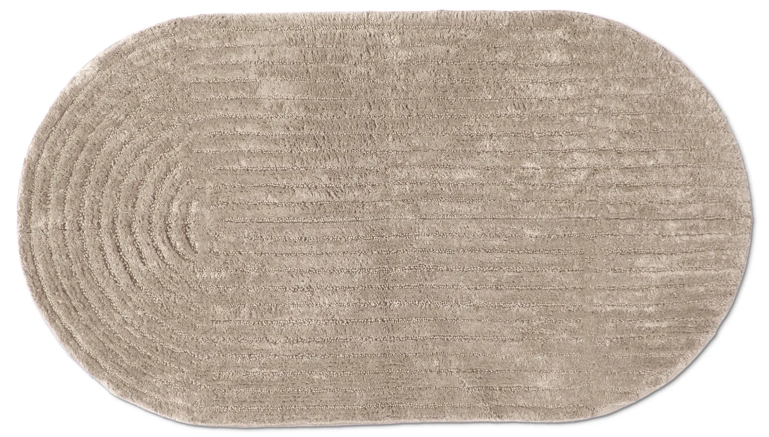 Oval badrumsmatta - Evena (beige)