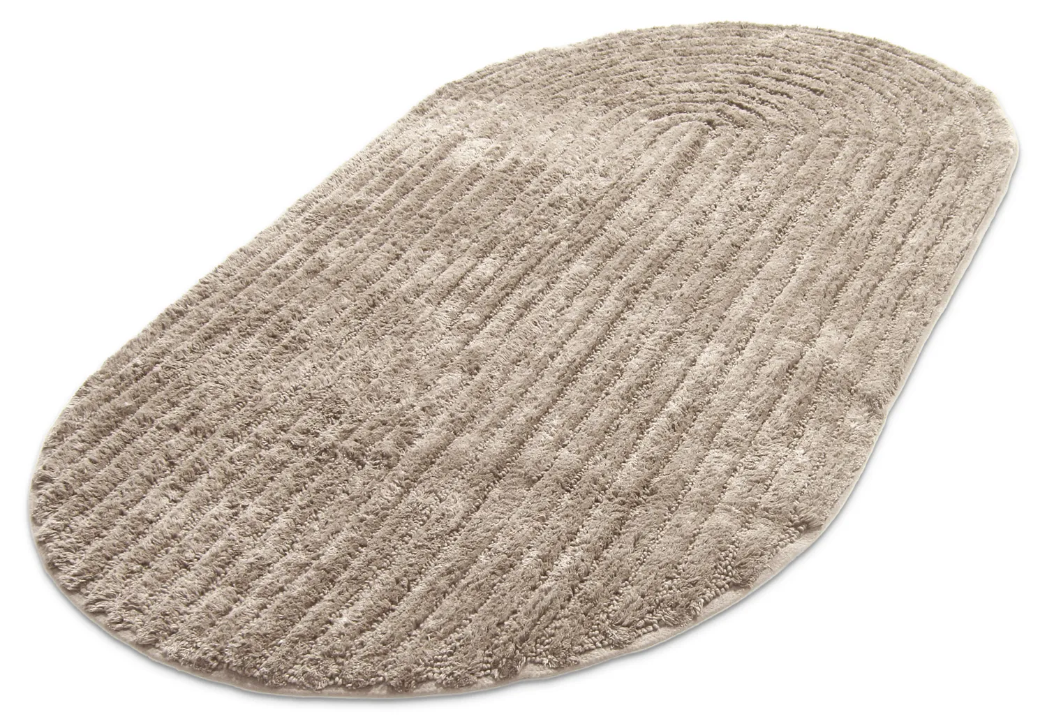 Oval badrumsmatta - Evena (beige)