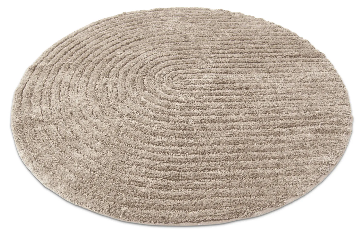 Rund badrumsmatta - Evena (beige)