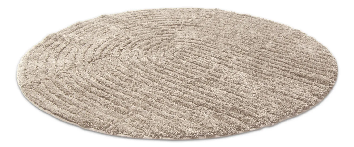 Rund badrumsmatta - Evena (beige)