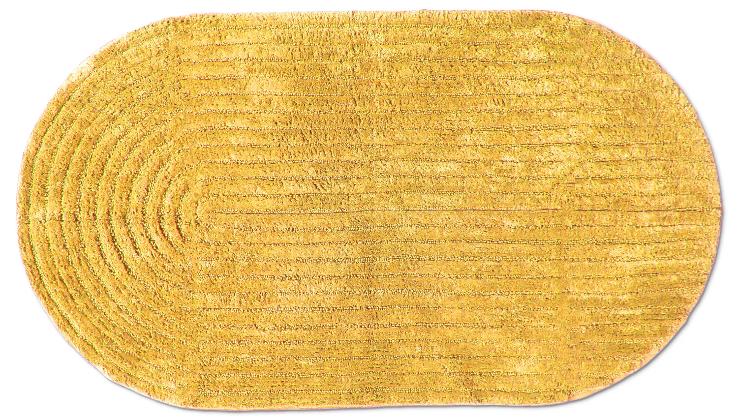 Oval badrumsmatta - Evena (gul)