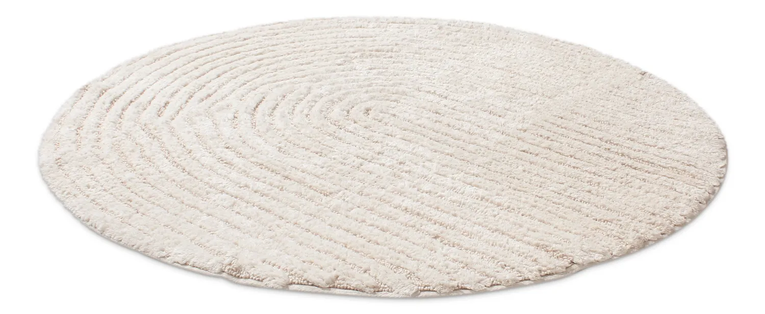 Rund badrumsmatta - Evena (offwhite)