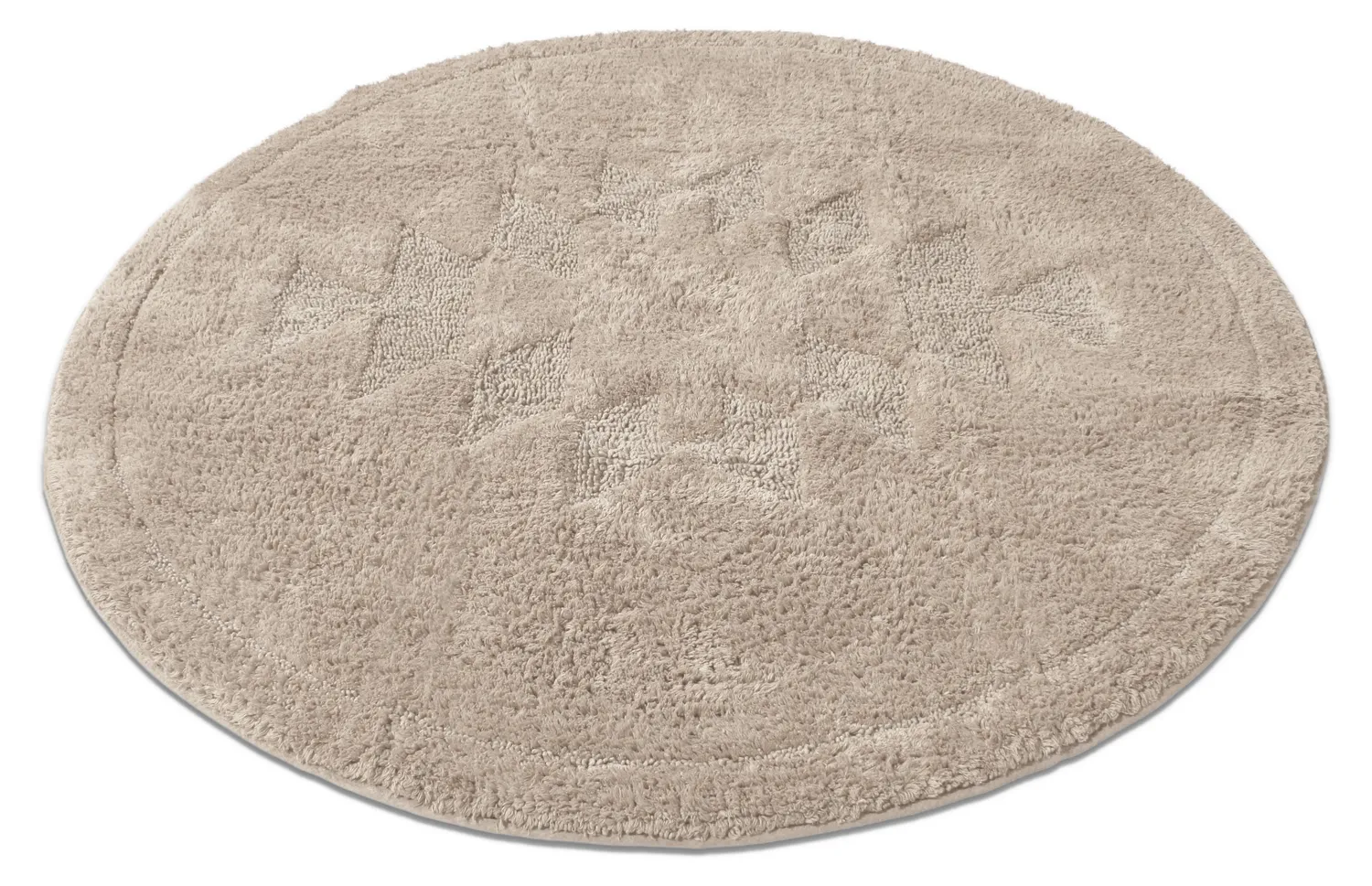 Rund badrumsmatta - Gertie (beige)