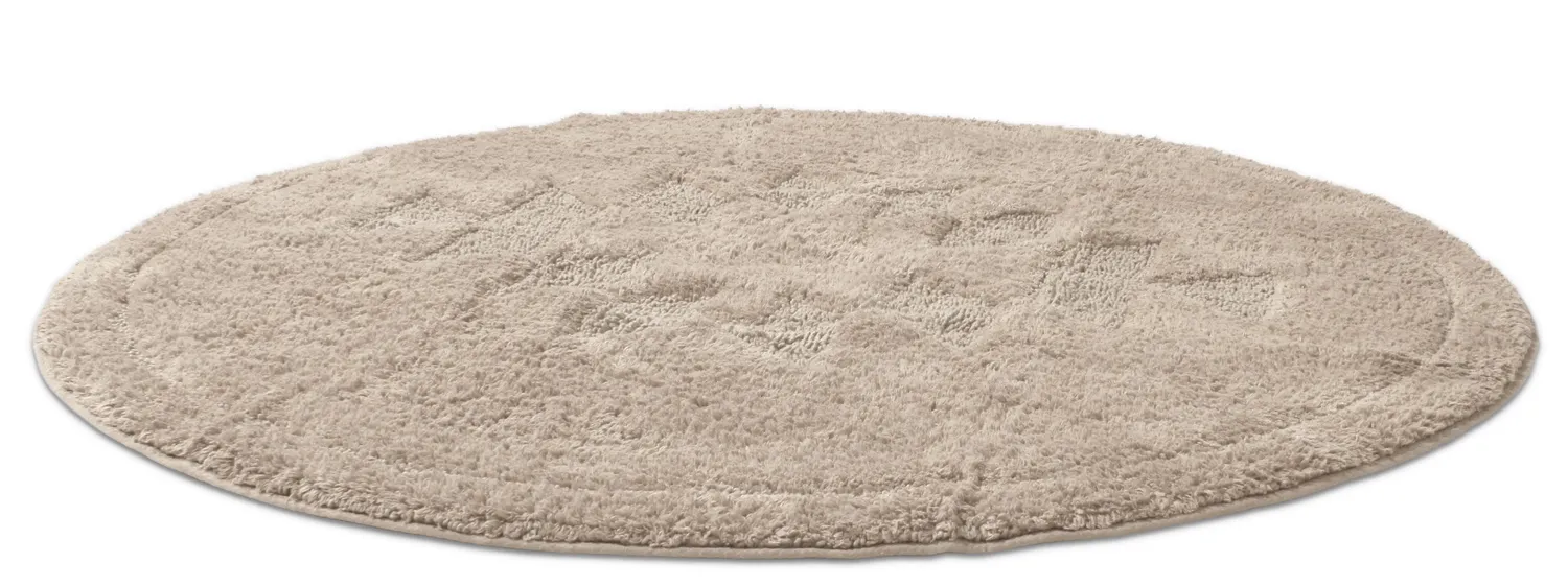 Rund badrumsmatta - Gertie (beige)