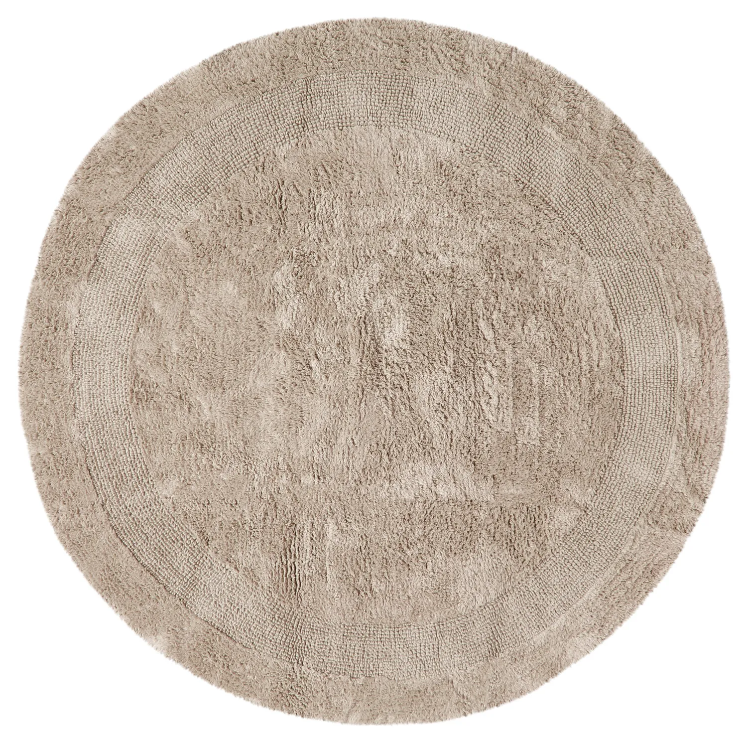 Rund badrumsmatta - Nila (beige)