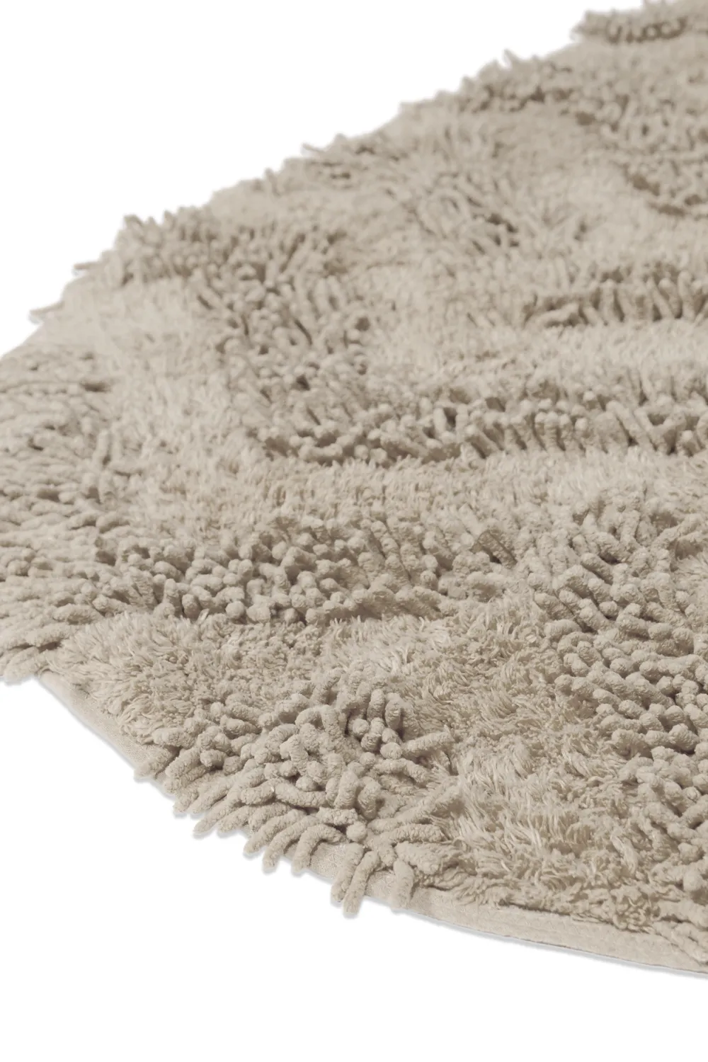 Oval badrumsmatta - Tressa (beige)