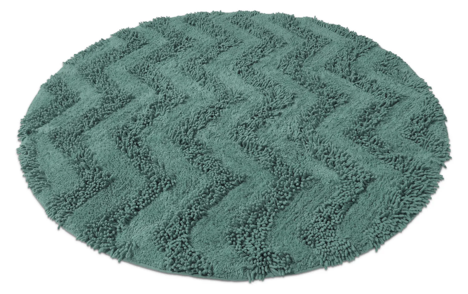 Rund badrumsmatta - Tressa (mörkgrön)