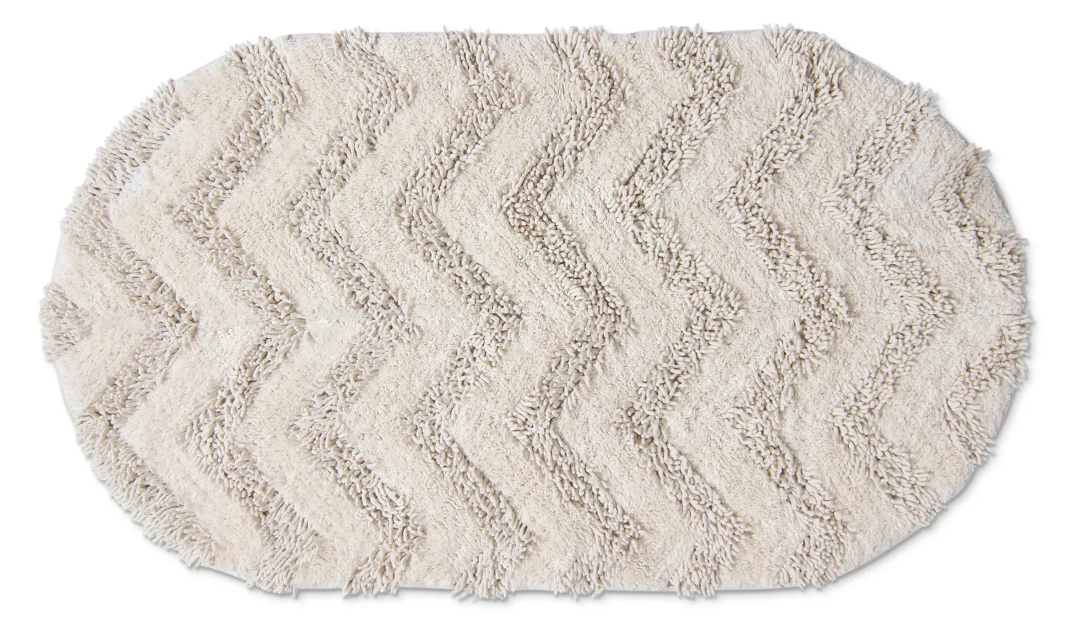 Oval badrumsmatta - Tressa (offwhite)