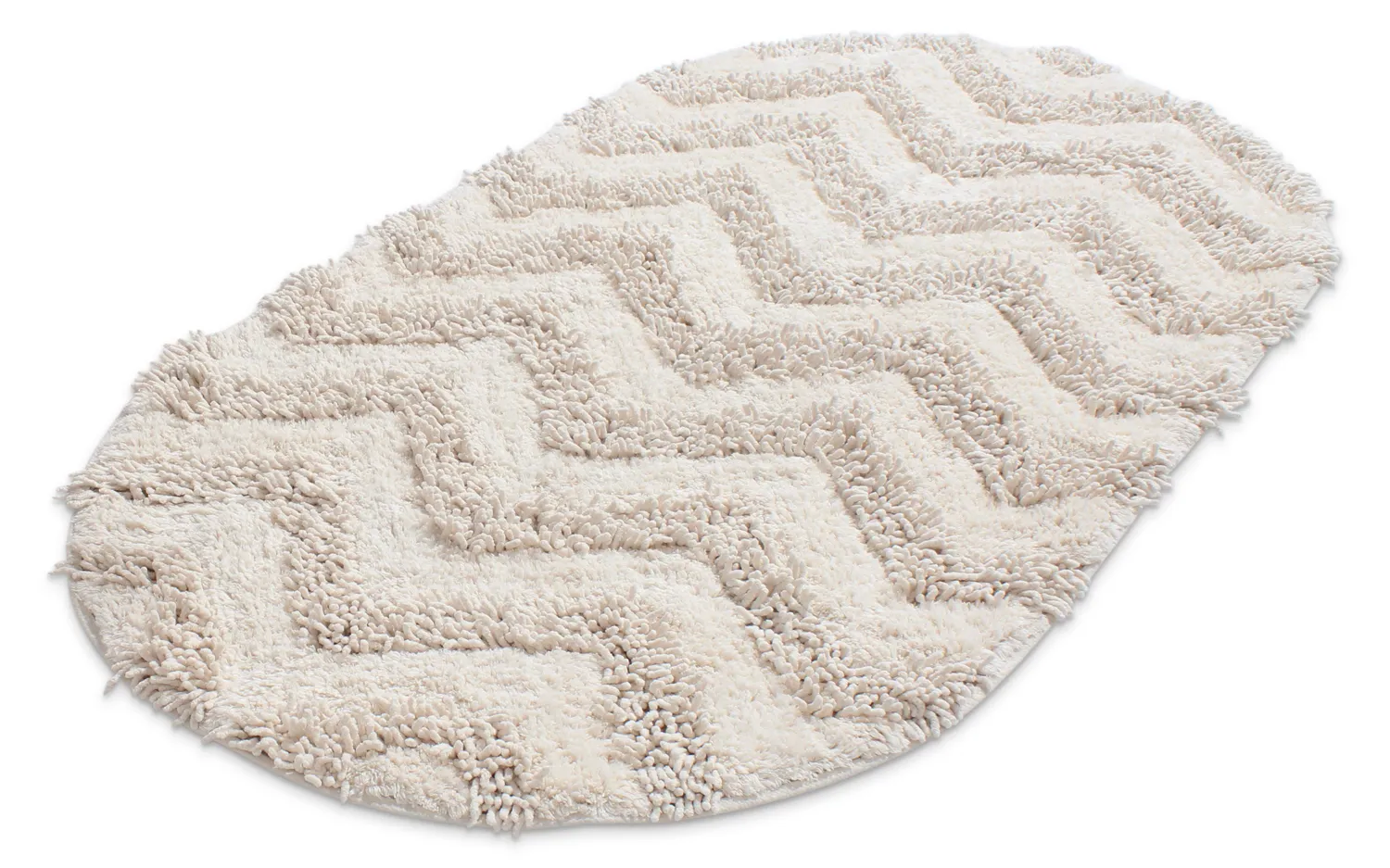 Oval badrumsmatta - Tressa (offwhite)
